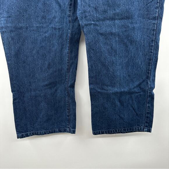 Vintage Tommy Hilfiger Dark Wash High Rise Cropped Denim Straight‎ Jeans Size 14 - Picture 3 of 9